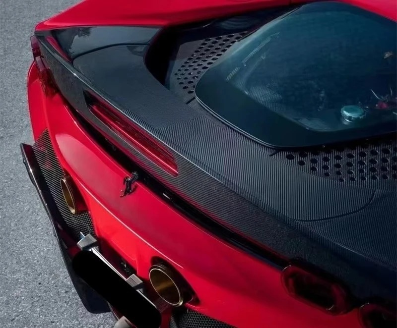 OEM Style Carbon Fiber Ducktail Rear Spoiler Body Kit for SF90 Dry Carbon Fiber Tail Wing Body Kit